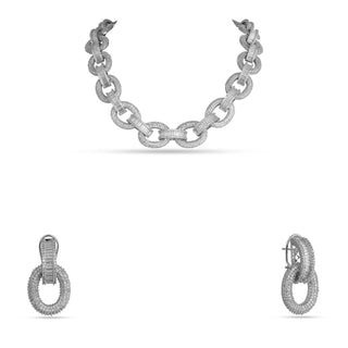 Blair - CZ Link Necklace Set