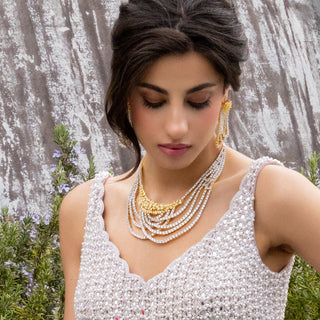 Pearl Layered Necklace Set