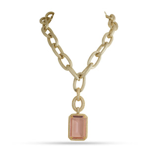 Pink Pendant Chain Necklace