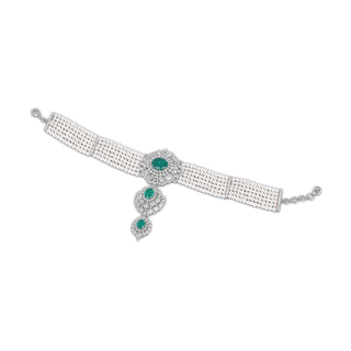 Ifzah - Green Doublet & Pearl Choker