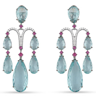 Kataleya - AQUA bLUE DANGLER EARRINGS