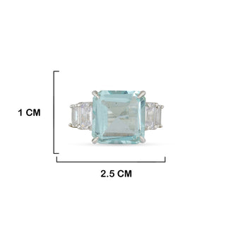 Blue Stone Cubic Zirconia Ring