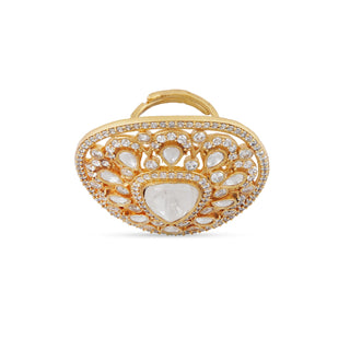 American Diamond Kundan Ring