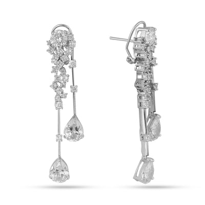  CZ Diamond Dangle Earrings 