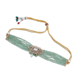 Mint Green Kundan Choker Set