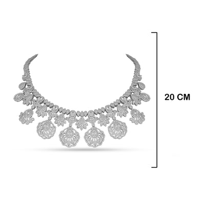 Cubic Zirconia Necklace with Measurements in cm
