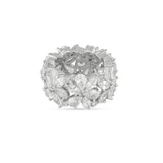 Cubic Zirconia Flower Ring