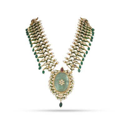 Green Long Kundan Necklace