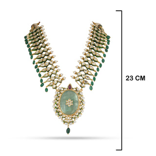 Green Long Kundan Necklace