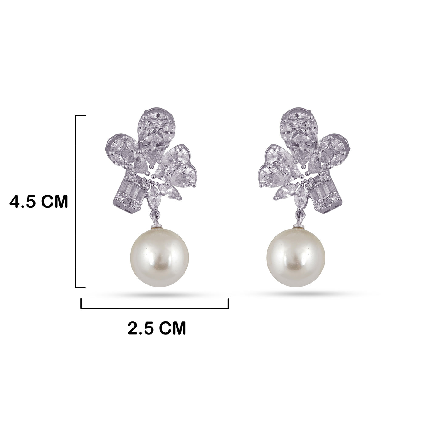 Awa - Pearl & CZ Earrings
