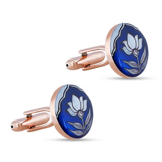 Lotus Blue Cufflinks