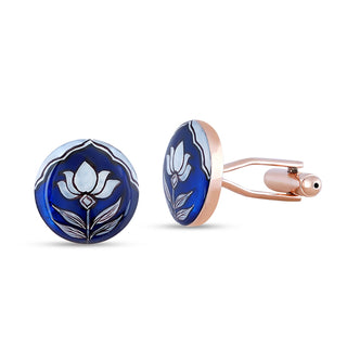 Lotus Blue Cufflinks