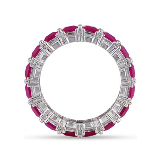 CZ Magenta Stone Ring