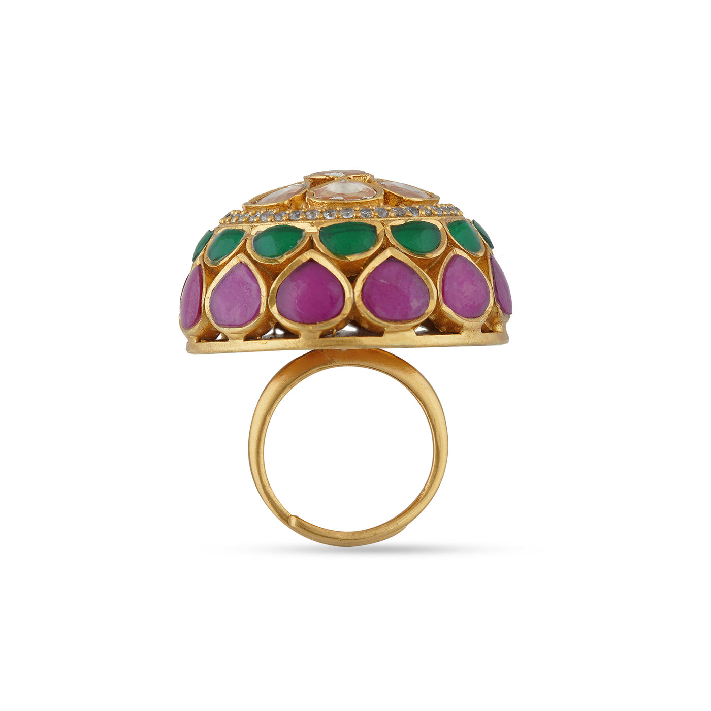 Pink and Green Cocktail Ring