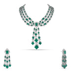 Green In Rhodium Finish
