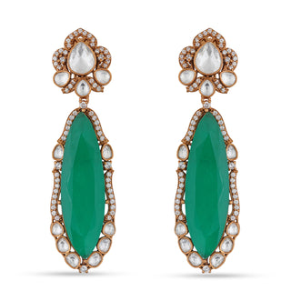 Emerald Green Dangle Earrings