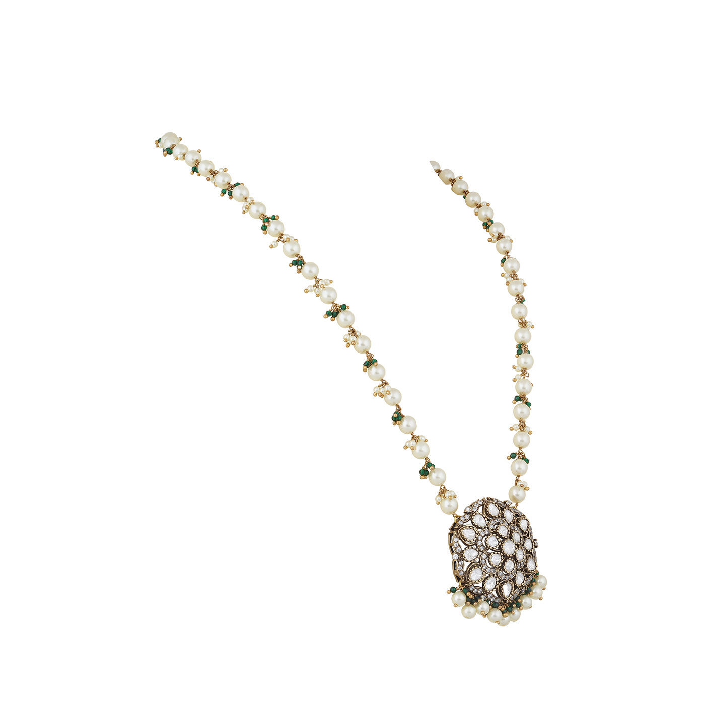 Pearled Kundan Necklace Set