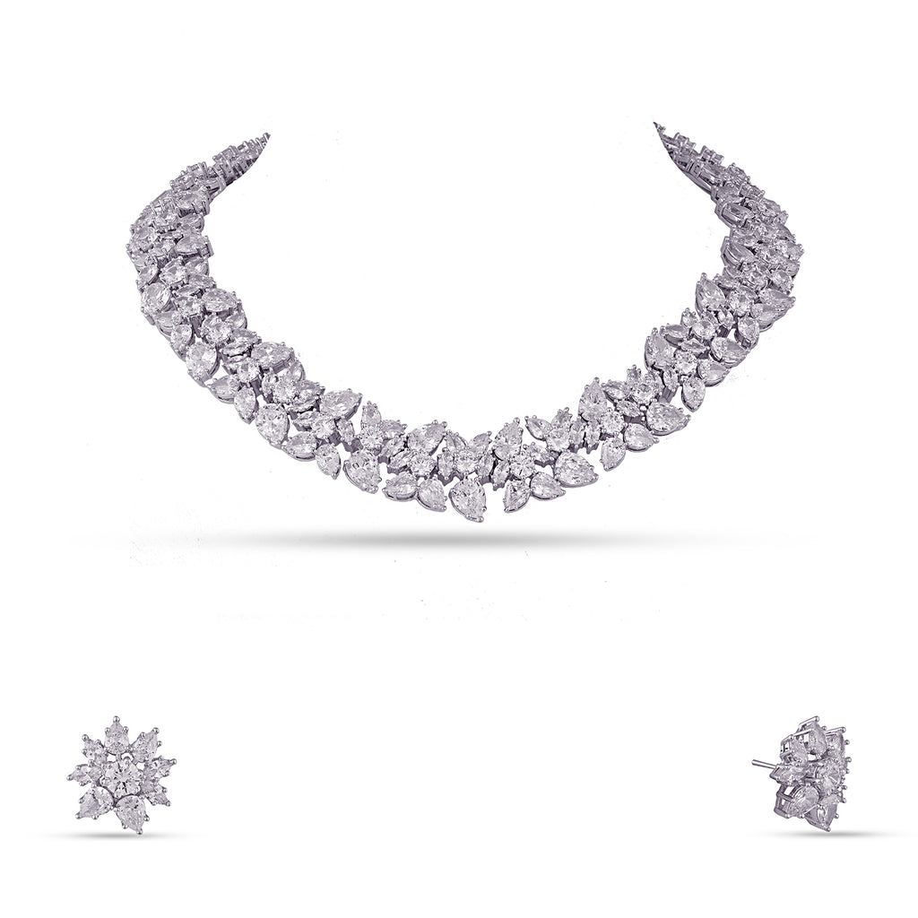 Basbas - CZ Necklace Set – Anayah Jewellery