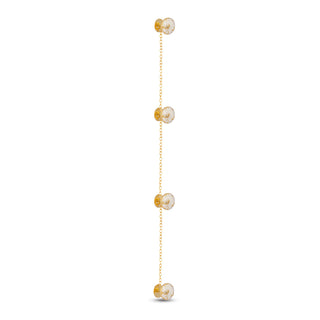 White and Gold Button Patti