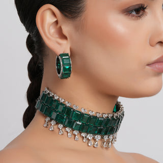 Selene- Green Doublet Choker Set