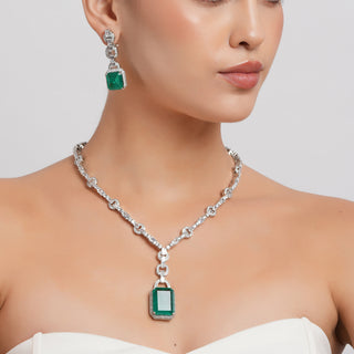 Iffat - Cubic zirconia necklace set