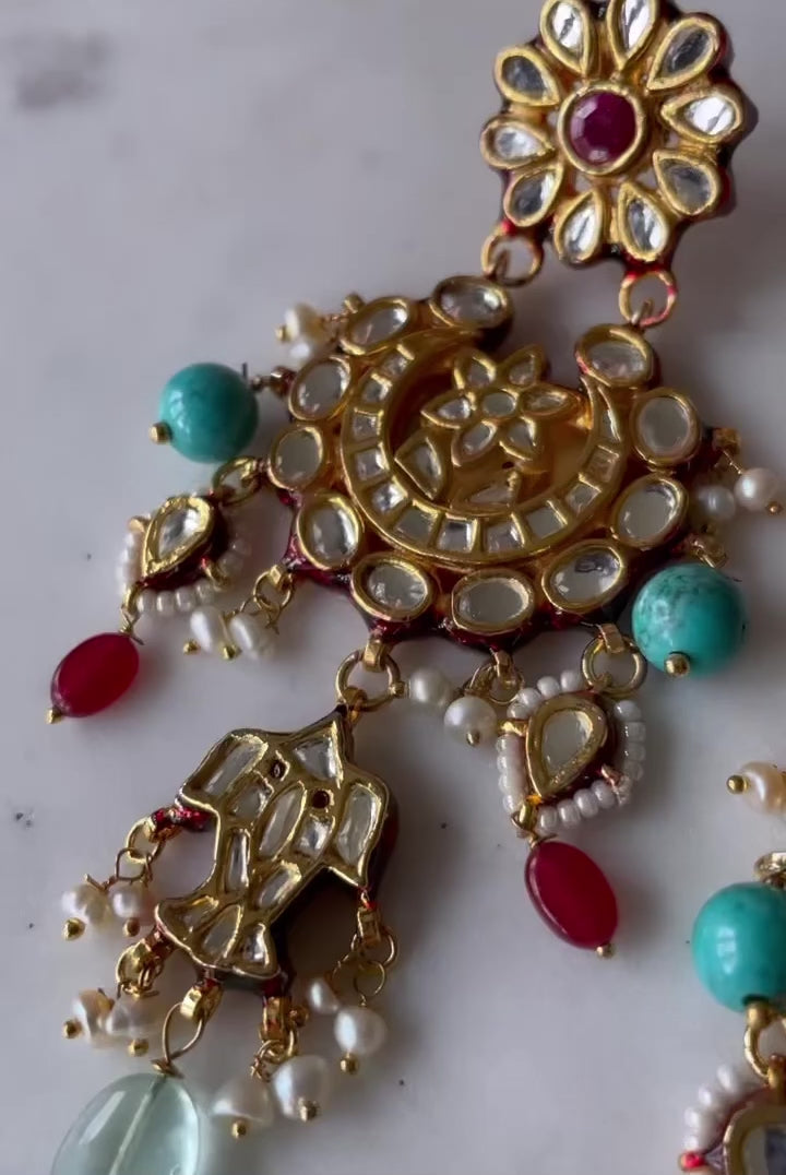 Miah - Navratna Kundan Necklace set