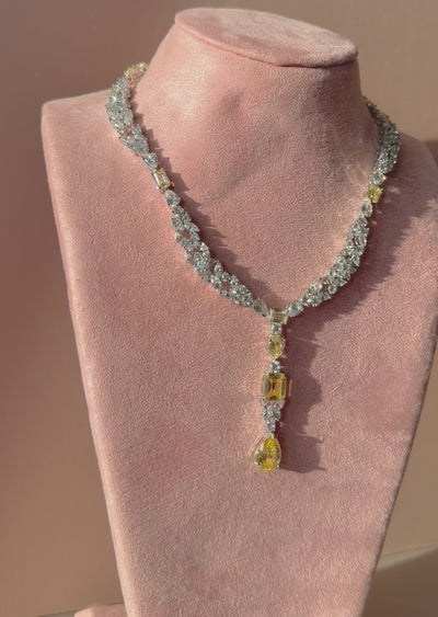 Fir - Yellow CZ necklace set