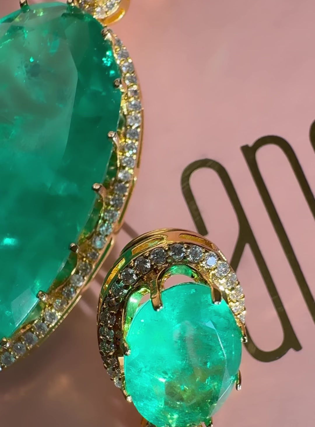 Badia - Green Doublet Stone Earrings