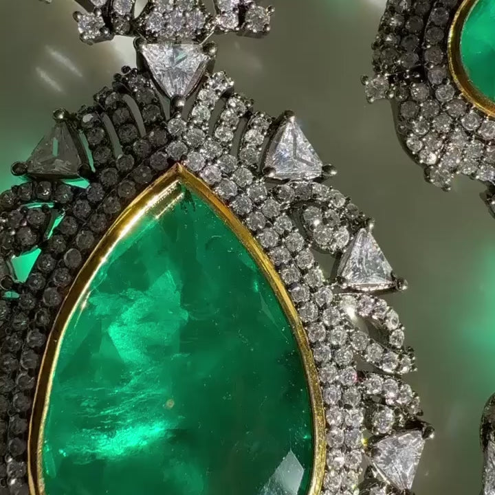 Ellianna - Green Doublet Statement earrings
