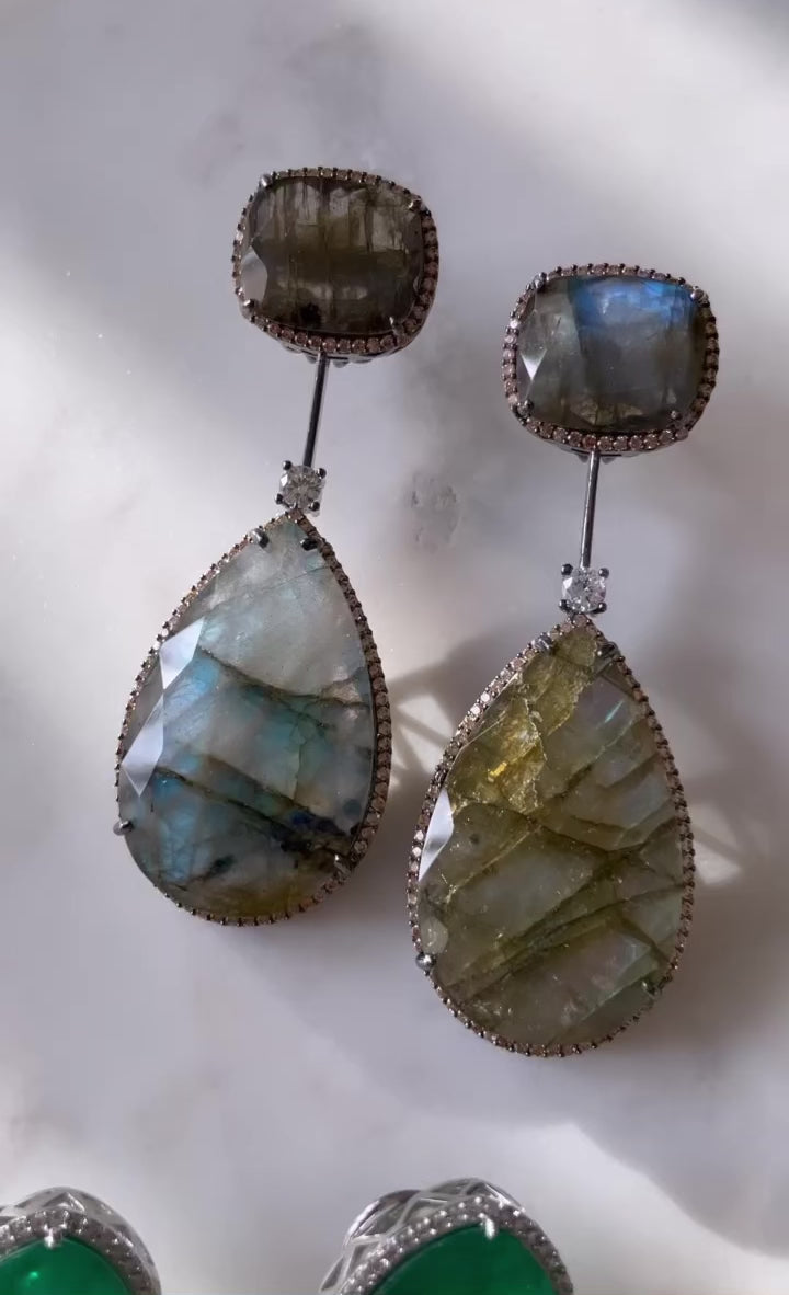 Jaliyah - Labradorite stone earrings