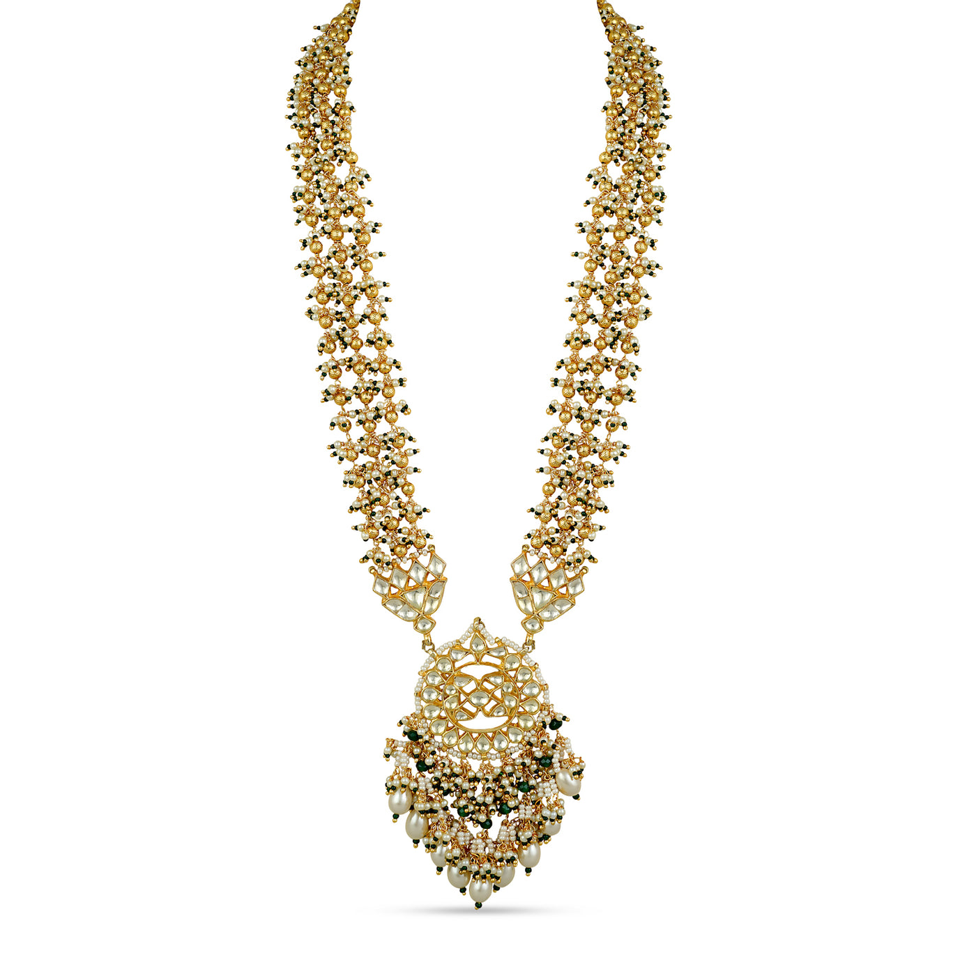 Beaded Kundan Long Necklace
