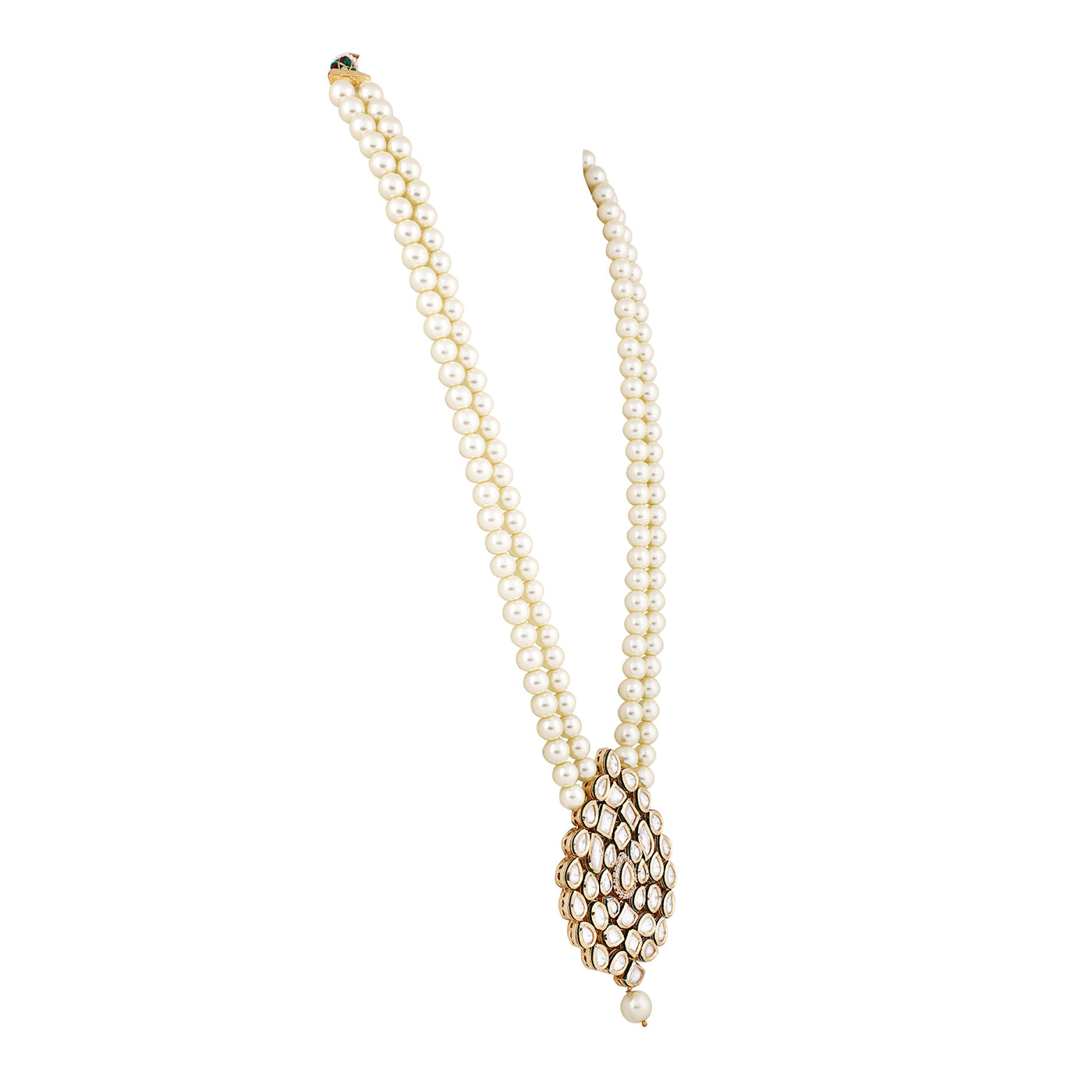 Pearled Polki Long Necklace