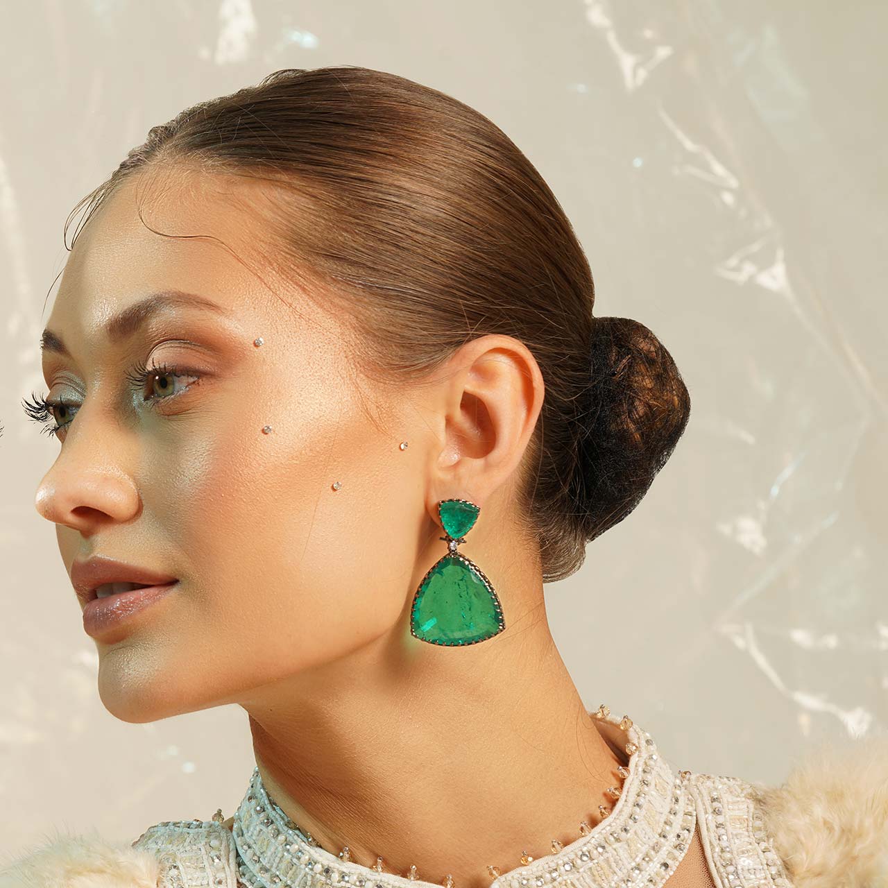 Emine - Green doublet Earrings