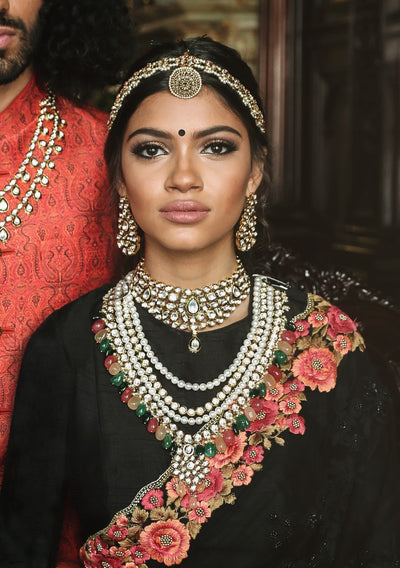 kundan choker set with zirconia diamonds, pakistan jewellery edinburgh london vancouver