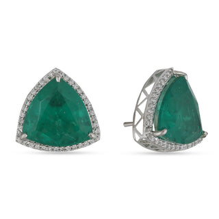 Green Stone CZ Earrings