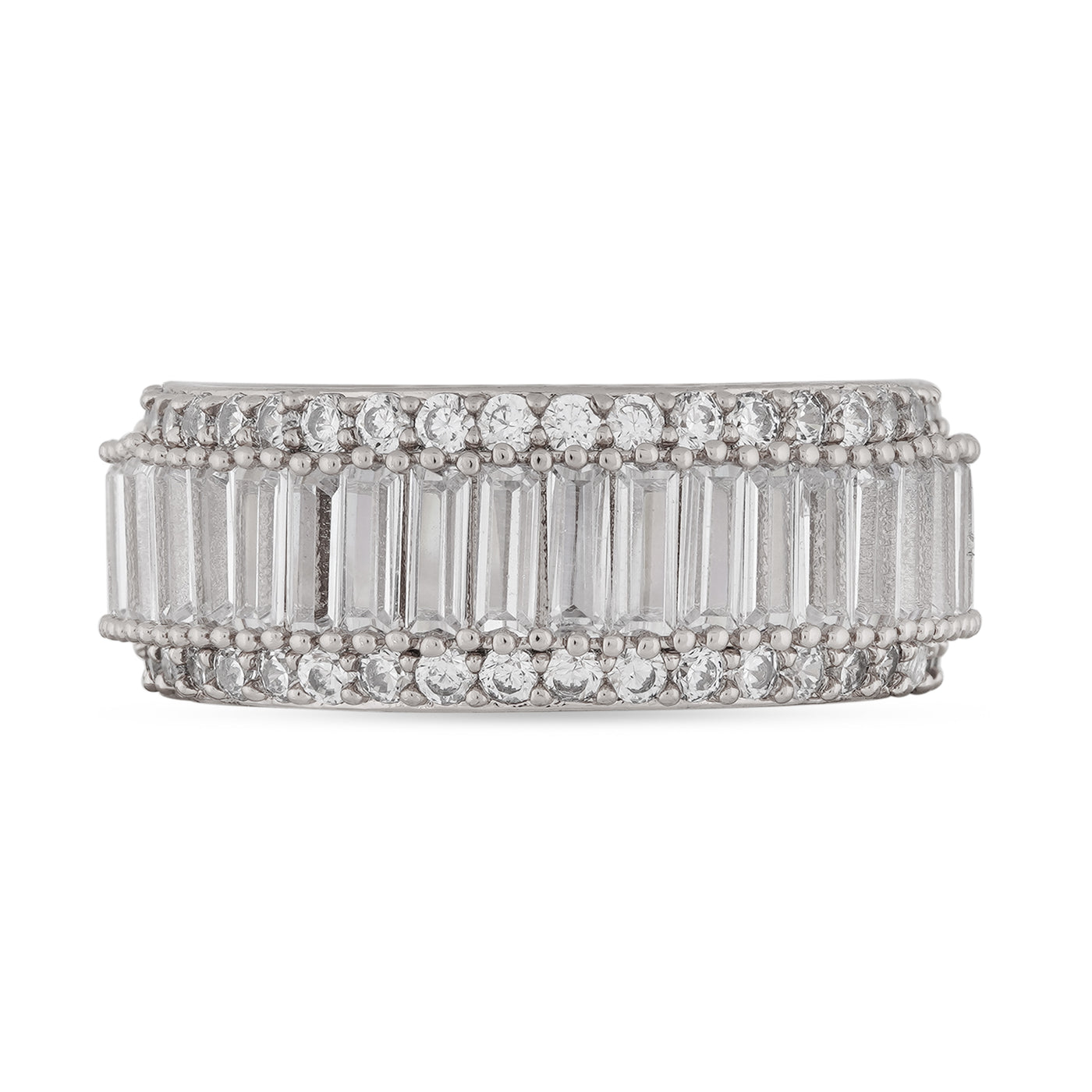 Cubic Zirconia Studded Clear Stone Ring