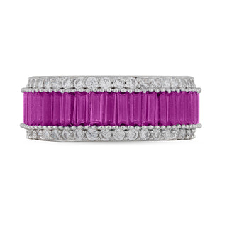 Cubic Zirconia Studded Magenta Ring