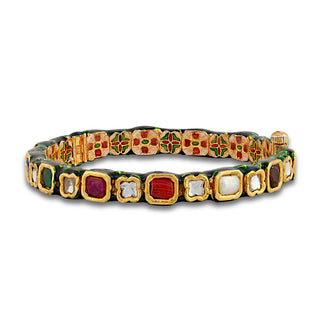 Multi Hued Kundan Bracelets