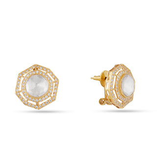 Jaylee - Polki Stud Earrings