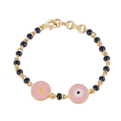22k Gold Newborn Black Beads Bracelets | Raj Jewels