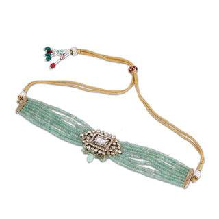 Mint Green Kundan Choker Set