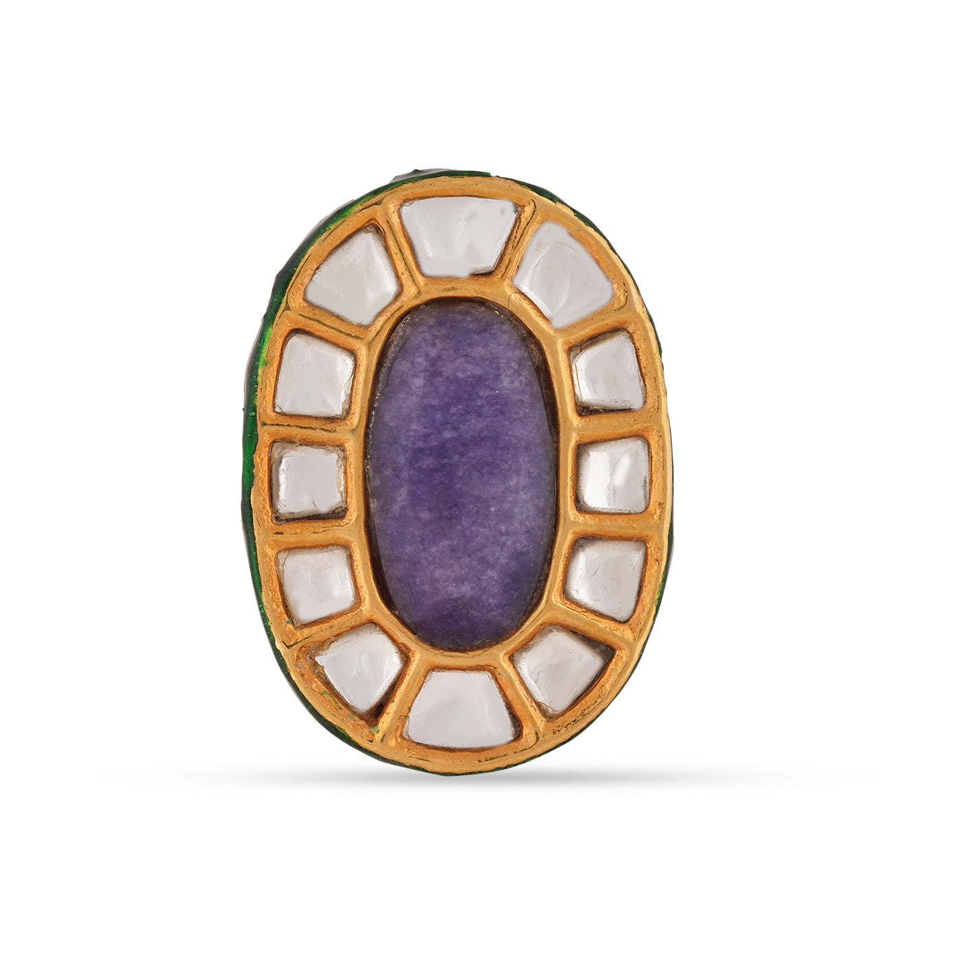  Purple Centred Kundan Ring
