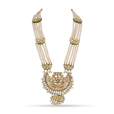 Kundan Pearl Stranded Long Necklace