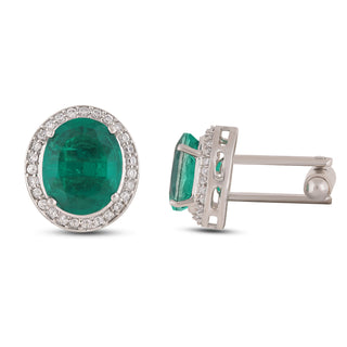 Emerald Cubic Zirconia Cufflinks