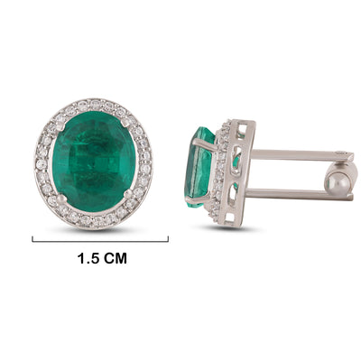 Emerald Cubic Zirconia Cufflinks
