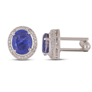 Purple Stoned CZ Cufflinks