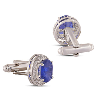 Purple Stoned CZ Cufflinks