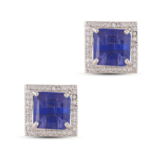 Blue Stoned CZ Cufflinks
