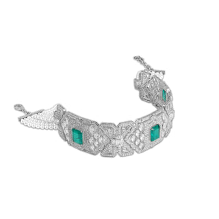 Cubic Zirconia Green Centred Choker 