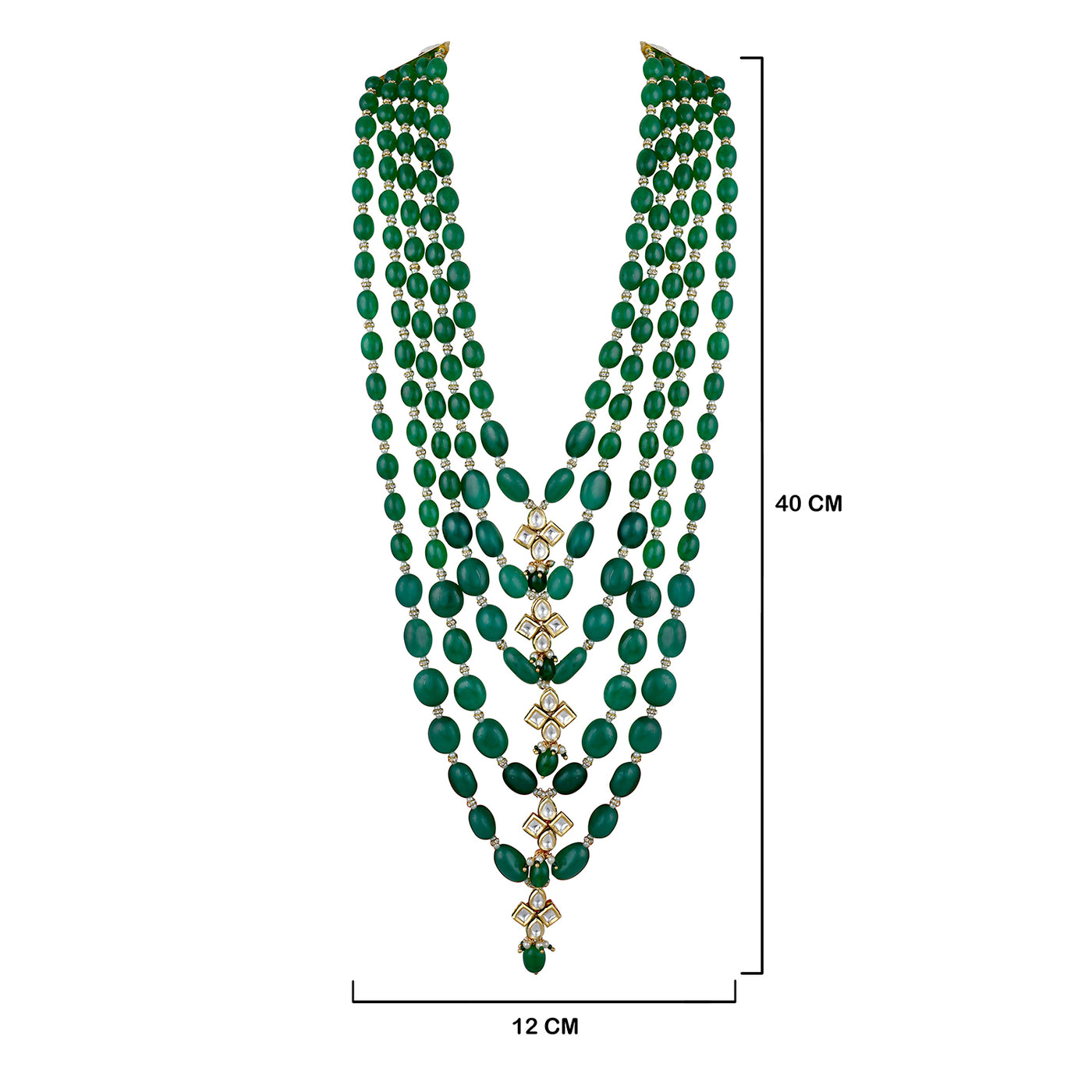 Eira - Green Bead long necklace